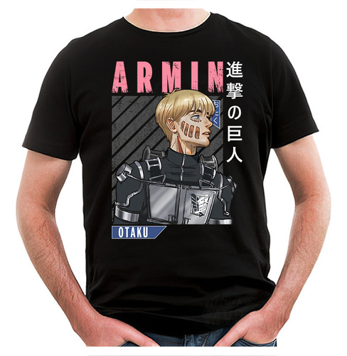Remera Attack On Titan Armin 02 (negra:) Ideas Mvd