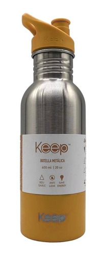 Botella Metálica Con Mango 600ml Colores  Keep