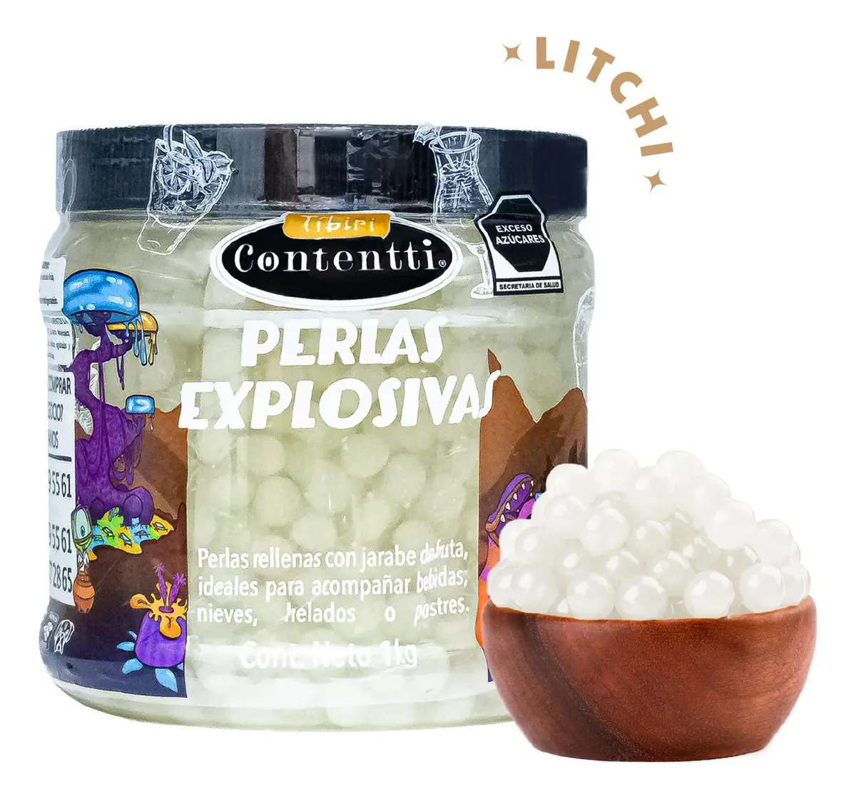 Perlas Explosivas Tíbiri Contentti Sabor Lichi