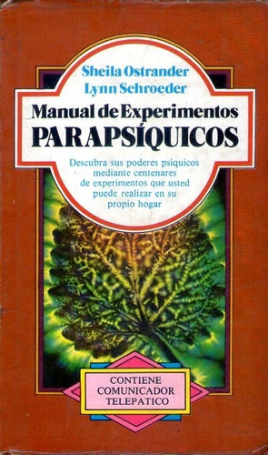 Manual De Experimentos Parapsíquicos Ostrander Schroeder