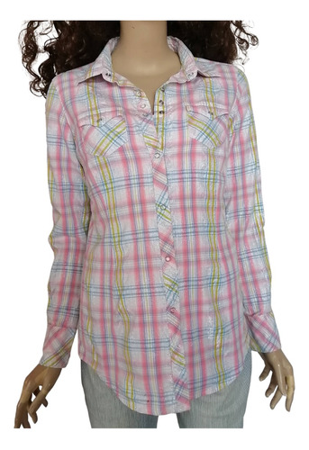 Blusa Camisa Mujer Marca Ariat Talla S Impecable