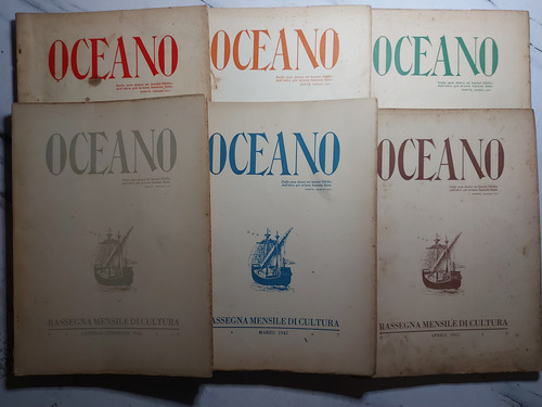 Revista Cultura Italiana Oceano 1944. Lote De 5. Ian1597