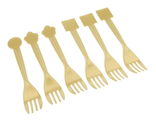 Imagen 3 de 8 de 4x6 Piezas De Plástico Desechables Cubiertos Tenedor