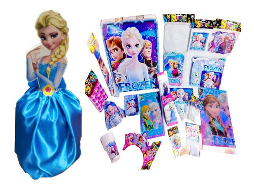 Frozen Elsa En Piñata Y Relleno Figura Juguetes Decoración 