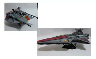 Combo Star Wars X2 Naves Snowspeeder (15cm) + Venator (22cm)