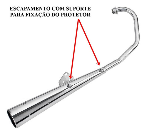 Imagem 2 de 4 de Escapamento Estralador Lata Titan 150 Esd 2009/2013 Polimet