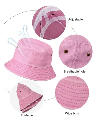 Sombrero De Cubo De Algodón Plegable Para Playa Y Pesca