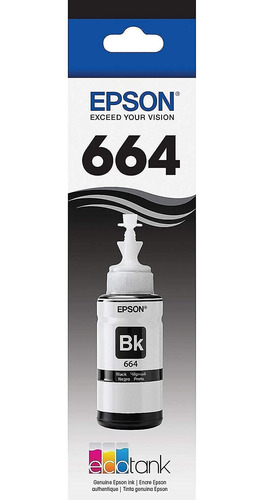 Epson T664120 Ecotank - Botella De Tinta Negra