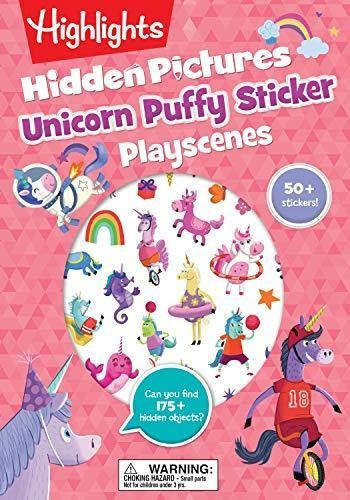 Unicorn Hidden Pictures Puffy Sticker Playscenes (highlights