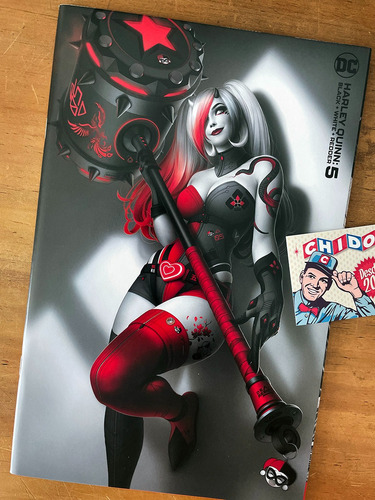 Comic - Harley Quinn Black White Redder #5 Louw Sexy