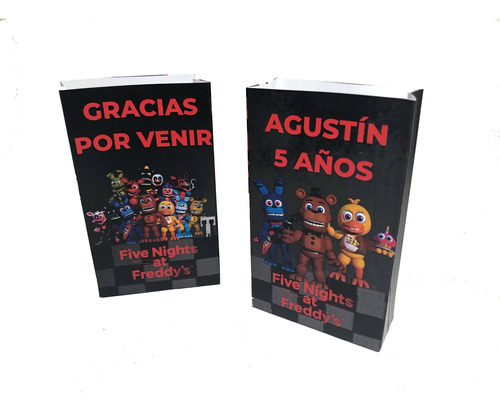 Bolsas Golosineras Personalizadas X 30 Freddy´s