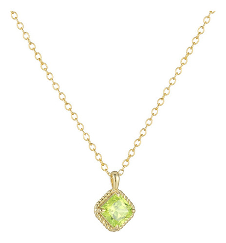 Collar De Plata De Ley 925 Con Encaje Retorcido De Circonio