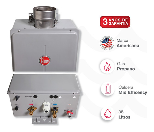 Caldera De Agua Cámara Estanca 35lt Mid Efficiency