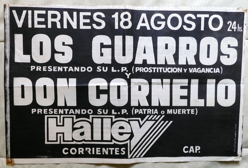 Don Cornelio Y Los Guarros Mini Afiche De Show  - Edfargz