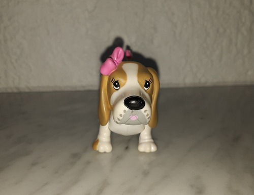 Perrito Basset Hound Con Moño Figura (Usado)