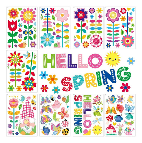 Mz 9 Pegatinas De Pared De Primavera, Pegatinas Decorativas