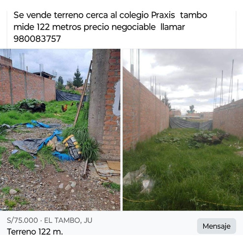 Terreno En Huancayo Comunicarse Al 980083757