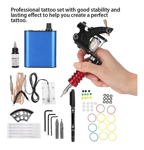 Imagen 7 de 9 de Kit De Máquina De Tatuar Pigmento