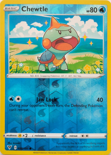 Pokémon Tcg Chewtle 038/185 Reverse