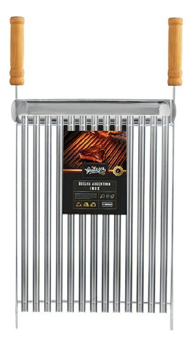 Grelha Inox Grilazer Parrilla Argentina Luxo 40x40cm