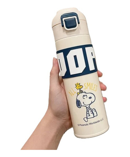 Botella Termo De Agua Frio Caliente Para Niños Snoopy 500 Ml