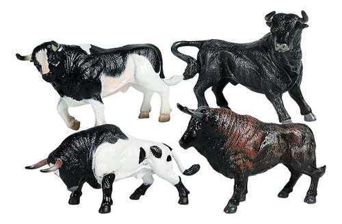 12 Piezas De Juguete De Vaca De Ganado De Toro Simulado