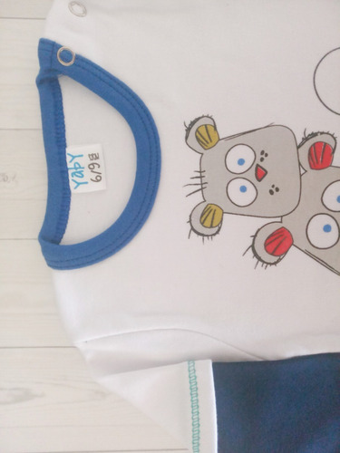 Conjunto Remera M/ Larga Y Pantalón Algodón Bebé Marca Yaby