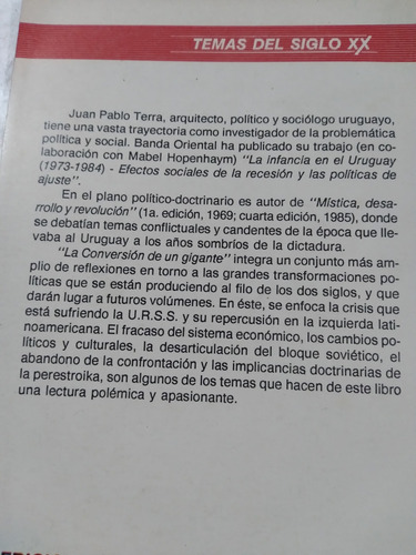 La Conversión De Un Gigante: Juan Pablo Terra (Usado)