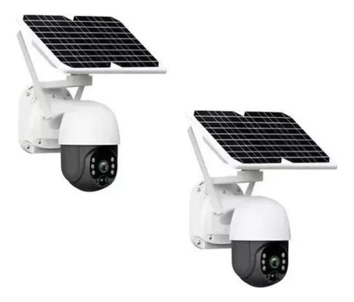 Pack X2 Camara Solar Exterior Ptz Wifi Full Hd Vigilancia