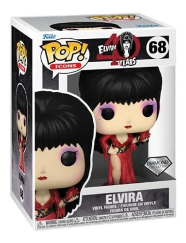 Imagem 2 de 3 de Boneco Funko Pop Elvira 40th Years Elvira Red Dress 68