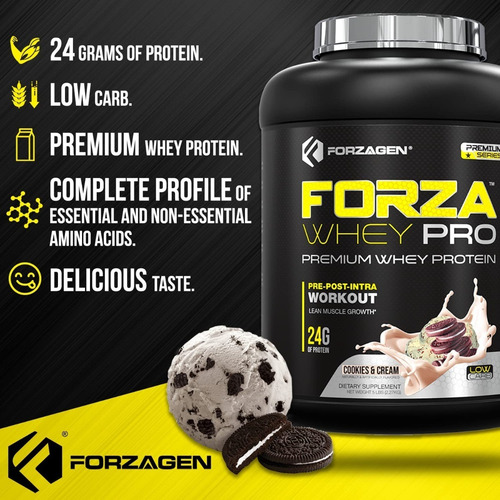 Imagen 3 de 5 de Proteína Forzagen Whey Protein Desarrollo Muscular Magro 5lb