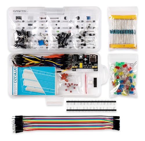 Kit Básico De Inicio Para Arduino, Breadboard, Fuente De Ali