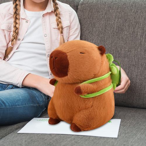 Juguete De Peluche De Capibara Con Bolsa De Tortuga, 45cm