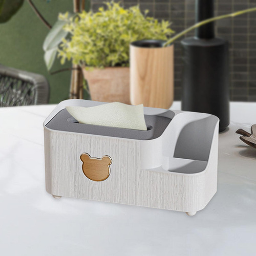Caixa De Lenços De Papel Organizador De Mesa Para S Branco
