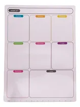 Comprar Planificador Semanal Para Heladera Pizarra Magnetica Portada Blanco Organizador Semanal