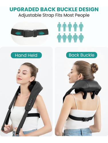 Masajeador De Cuello Nekteck 6d Shiatsu Con Calor Para Dolor