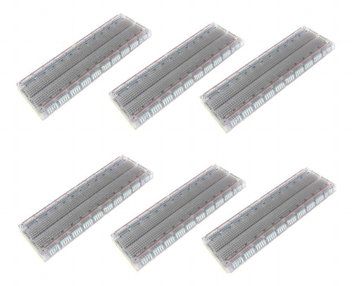 6pz Protoboard Transparente 830 Puntos