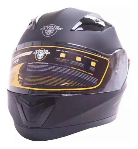 Casco Moto Integral Xr600 Negro Doble Visor Punto Extremo