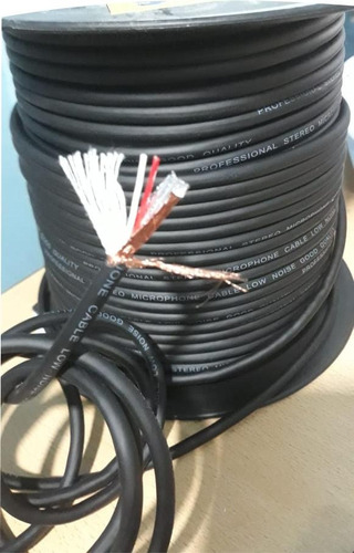 3 Ms Cable Micrófono Stereo Bajo Ruido Alma Tela Cobre Alu