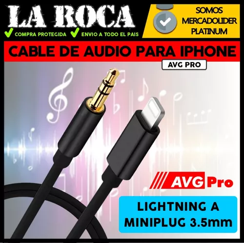 Cable Audio Lightning Miniplug 3.5mm Para iPhone Sonido