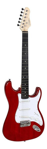 Guitarra elétrica Giannini Standard G-100 de  choupo translucent red e white shell verniz com diapasão de madeira técnica