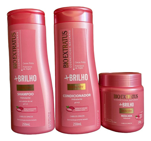 Kit Bio Extratus 1shampoo 1 Con 1 Mas Hid Mais Brilho 250 Ml