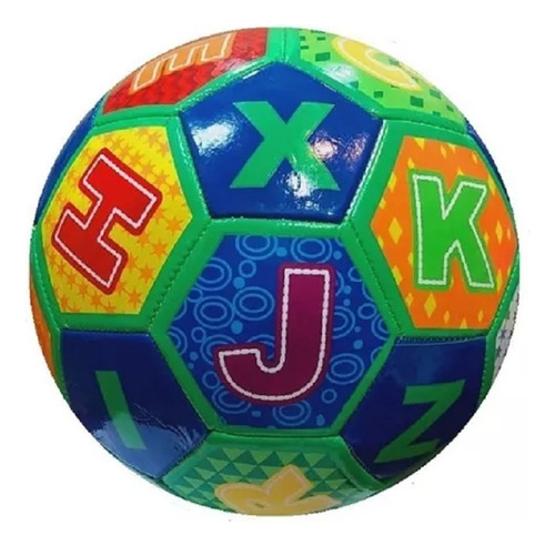 Balón De Futbol Pequeño Para Niño Niña Letras Verde Ak Sport
