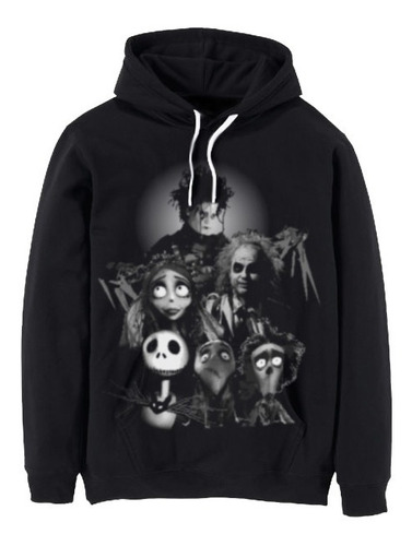 Sudadera Capucha Hombre Burton Jack Beetlejuice Manos Tijera