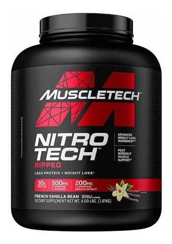 Proteina Muscletech Nitrotech Ripped 4 Libras (1.81kg)