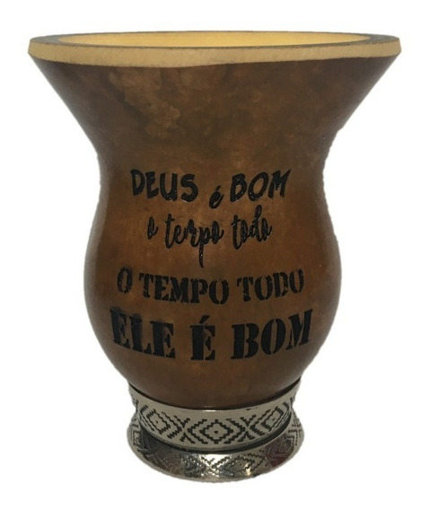 Cuia Chimarrão Porongo Pé De Metal Diversas Frases | Parcelamento sem juros Cuia Chimarrão Porongo Pé De Metal Diversas Frases | Parcelamento sem juros
