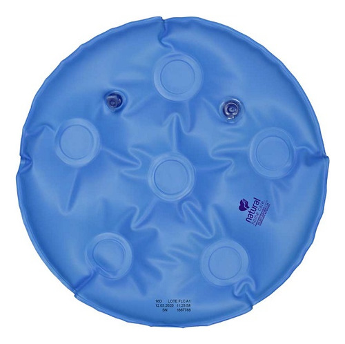 Almofada Inflável Redonda Duo (ar Ou Água) Azul
