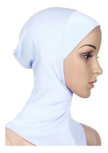 . 2 Gorras Islámicas Hiyab Musulmanas De Algodón Blanco Y