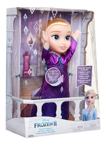 Frozen 2 Elsa Muñeca 38 Cm Canta Con Luz Vestido Orig Disney