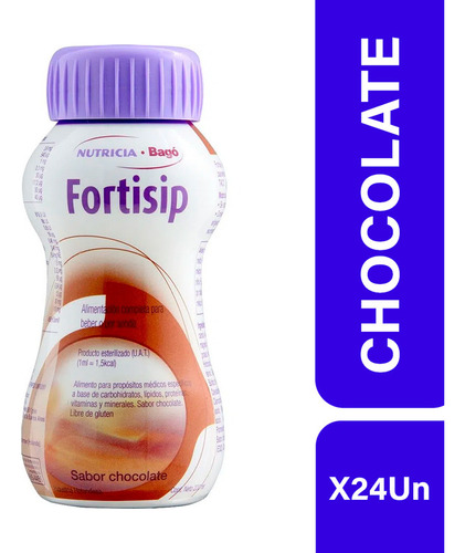 Fortisip Suplemento Nutricional Sabor Chocolate 200ml X 24un